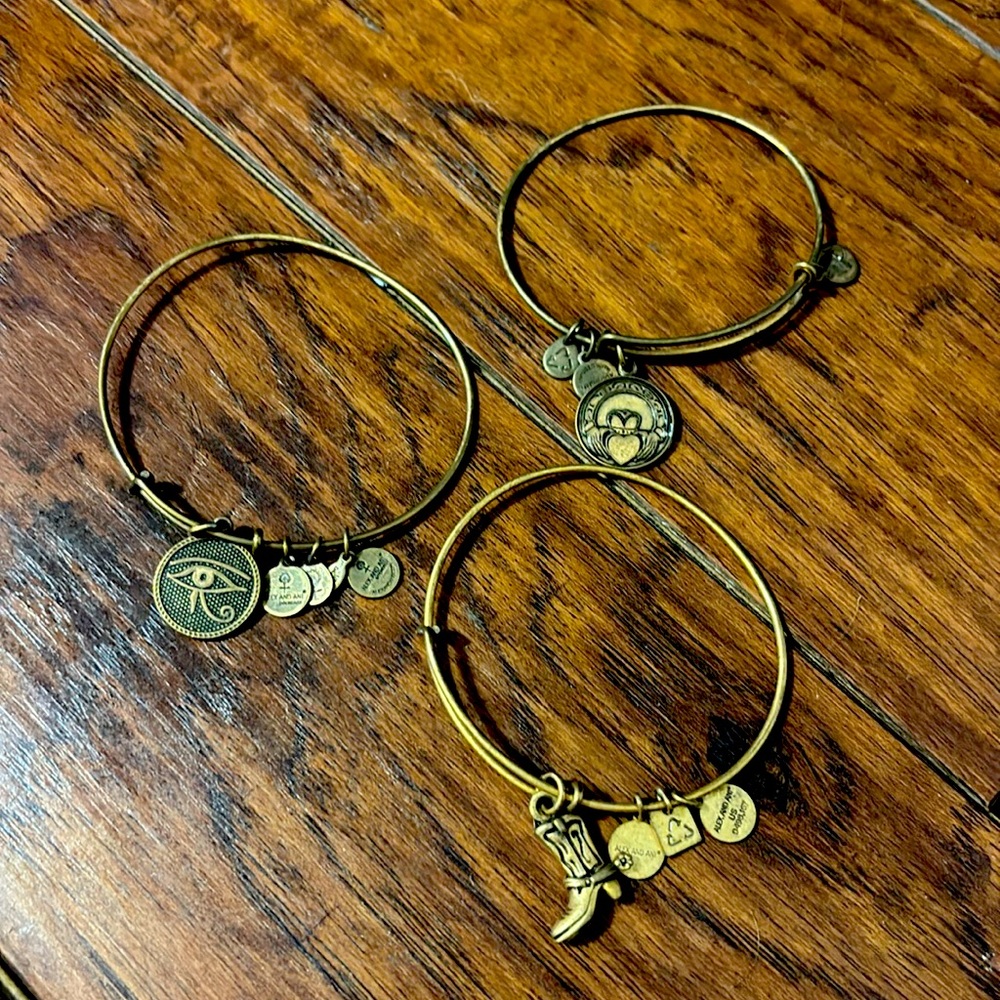 Lot of 3 Alex and Ani Bracelets